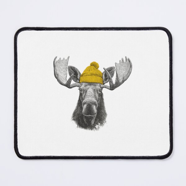 Item preview, Bull Moose Wearing Beanie designed and sold by SaraPorte.