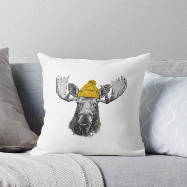 Item preview, Bull Moose Wearing Beanie designed and sold by SaraPorte.