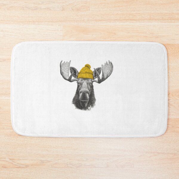 Item preview, Bull Moose Wearing Beanie designed and sold by SaraPorte.