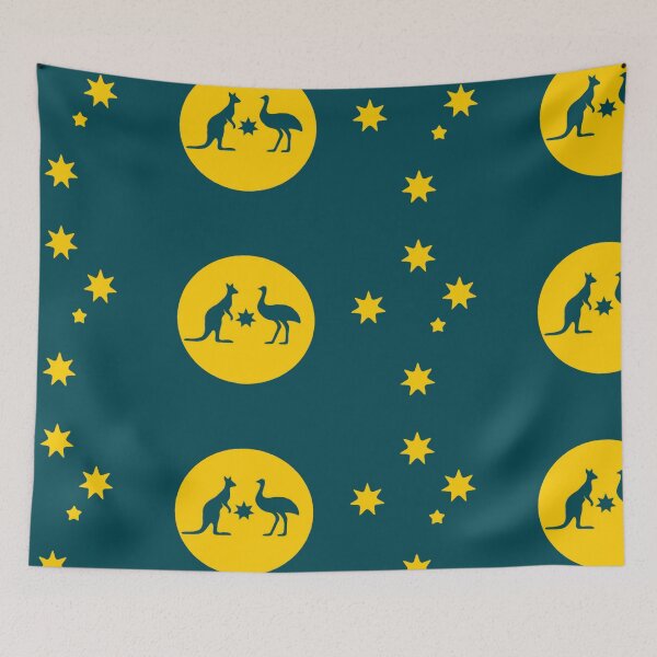 Item preview, Australian Sun-Crest Flag with Southern Cross  designed and sold by Kangaroo Sun.