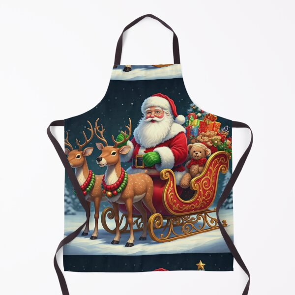 Item preview, Santa Claus in Sleigh with Reindeer – Festive Christmas Illustration with Gifts and Tree designed and sold by PixelVibe782.