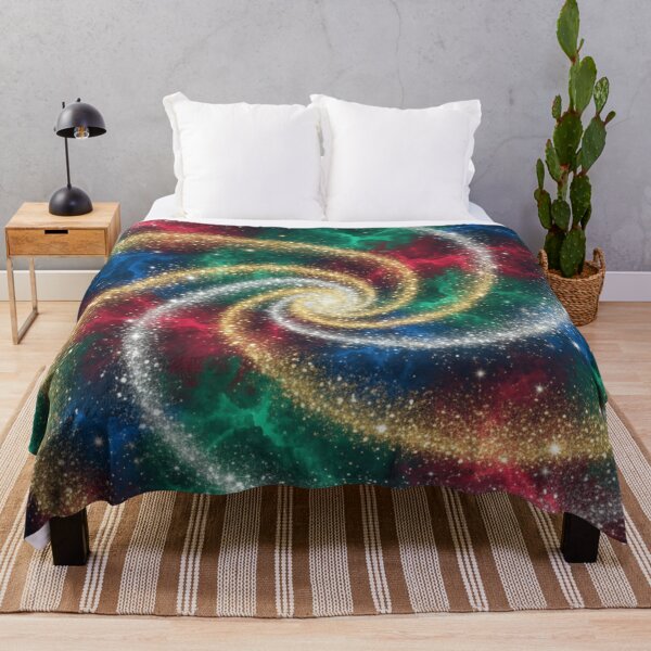 Item preview, Cosmic Holiday Swirl: Glittering Galactic Spiral Nebula" designed and sold by MonaRose_Art.