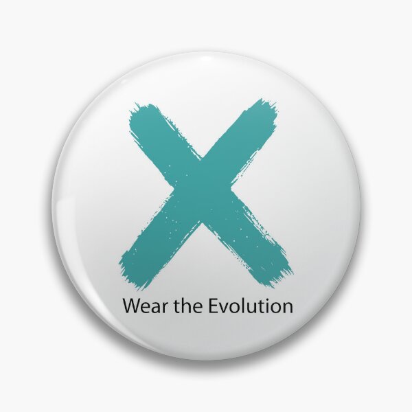 Item preview, Wear The Evolution X Logo Minimalist Streetwear T-Shirt Turquoise designed and sold by JEXVIRON.