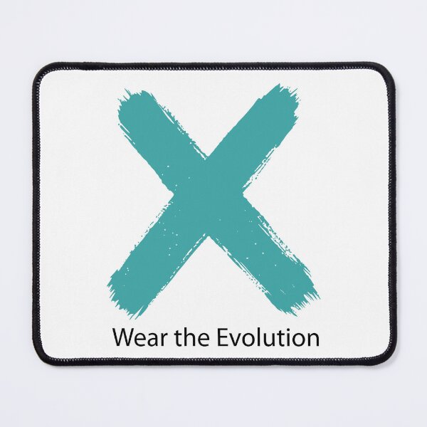 Item preview, Wear The Evolution X Logo Minimalist Streetwear T-Shirt Turquoise designed and sold by JEXVIRON.