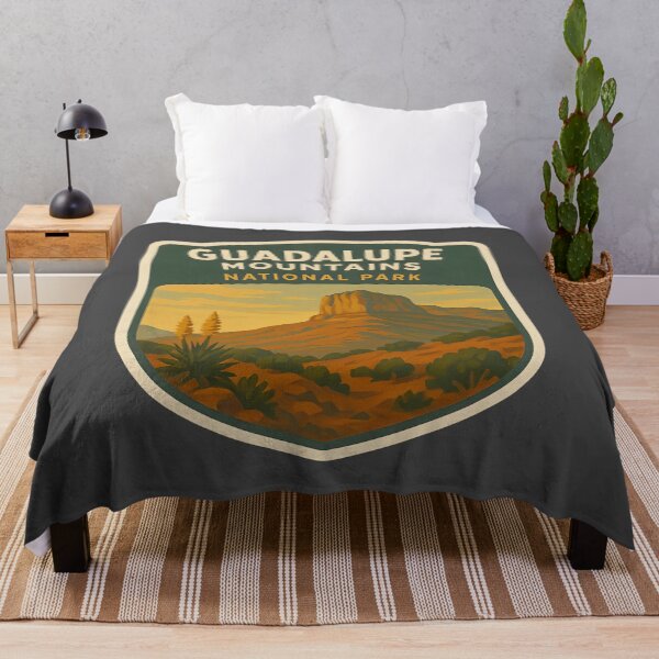 Item preview, Vintage American National Park Print: Guadalupe Mountains designed and sold by PinUpPizzazz.
