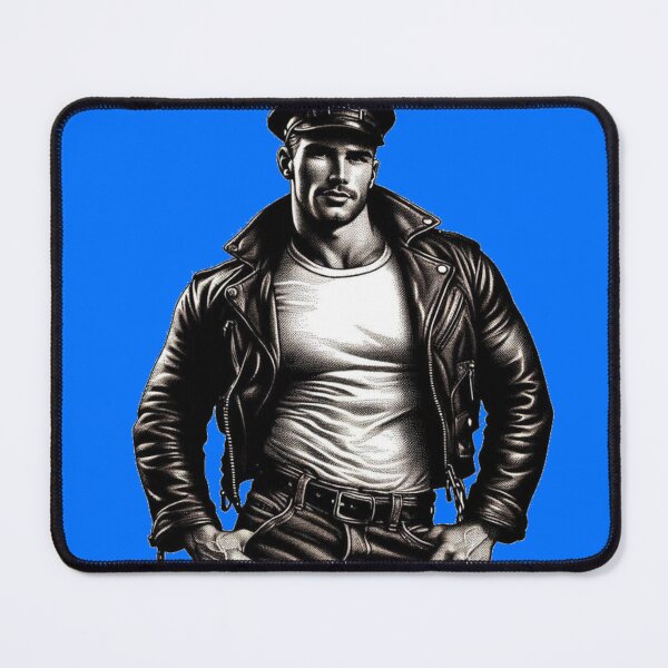 Item preview, Gay 1940s Vintage Biker Rebel Leather Tom of Finland Tribute Leather Pride Graphic Design designed and sold by ItsAKinkThing.