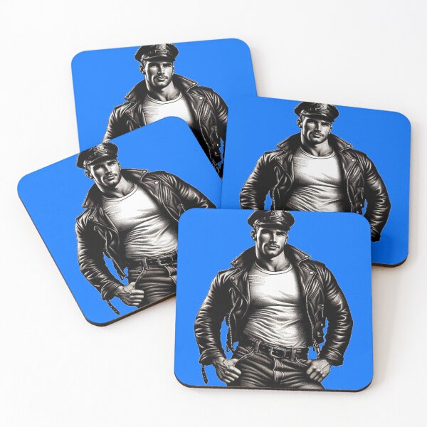 Item preview, Gay 1940s Vintage Biker Rebel Leather Tom of Finland Tribute Leather Pride Graphic Design designed and sold by ItsAKinkThing.