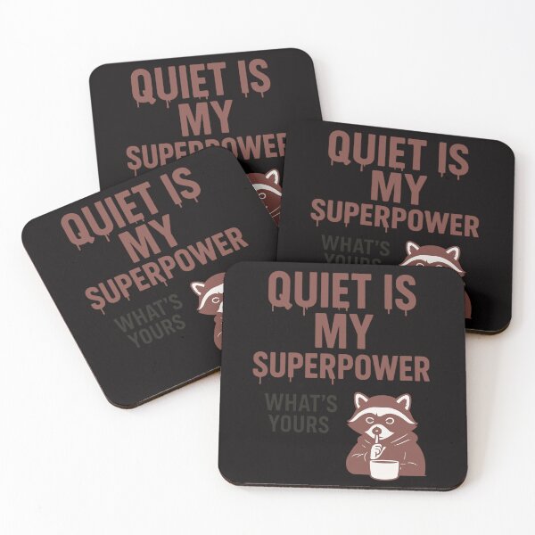 Item preview, Quiet Is My Superpower – Minimalist Typography Quote with Raccoon Accent designed and sold by Tadeusz1.