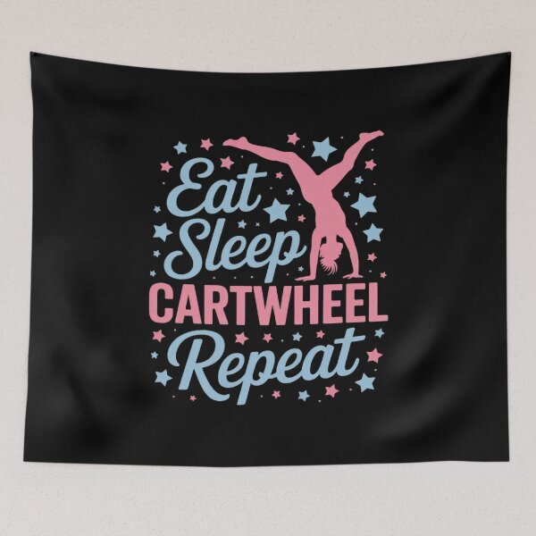 Item preview, Eat Sleep Cartwheel Repeat Gymnastics For Girls Acrobats designed and sold by JulienAureo.