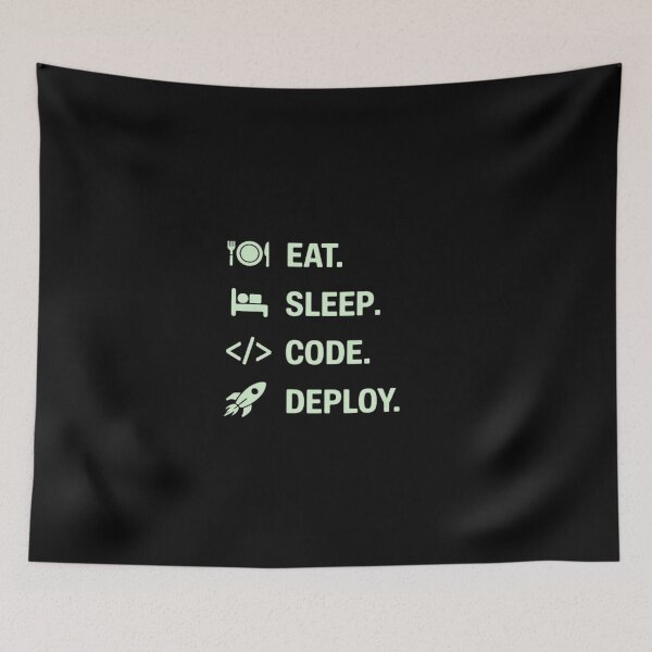 Item preview, Eat Sleep Code Deploy Tech Icon designed and sold by JulienAureo.