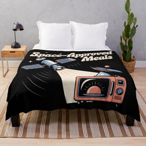 Item preview, Futuristic Kitchen Scene with Earthy Microwave and Orbiting Satellite designed and sold by SplashTastic.
