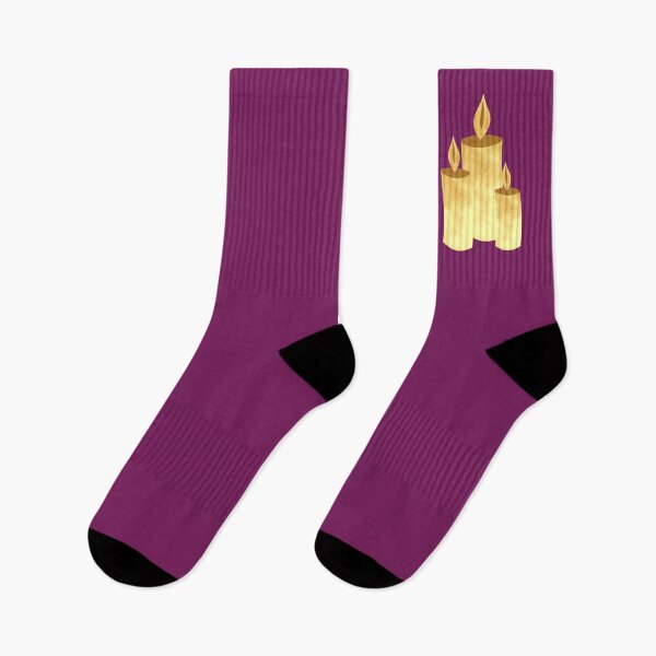 Item preview, Golden Candles on purple - Calm, Sensory-Friendly designed and sold by CreaTwinkles.