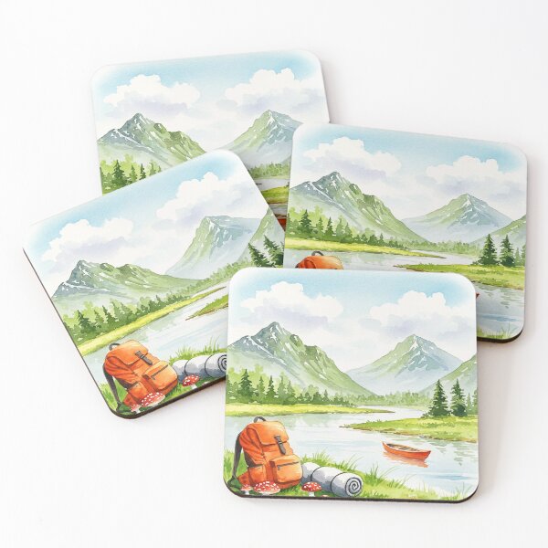 Artikelvorschau, Camping in der Nähe eines Flusses entworfen und verkauft von Design4uStudio.