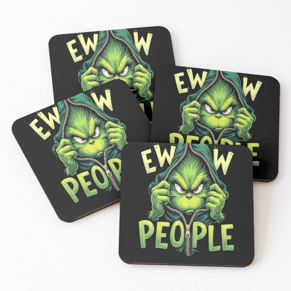 Item preview, Grinch Ew People Funny Christmas Mood Design designed and sold by Justice Geovanni.