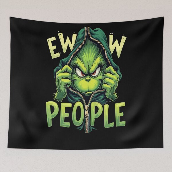 Item preview, Grinch Ew People Funny Christmas Mood Design designed and sold by Justice Geovanni.