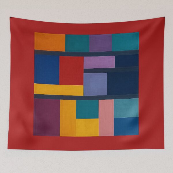 Item preview, Chromatic Lattice – Vibrant Modular Abstract designed and sold by EugenioPrints.