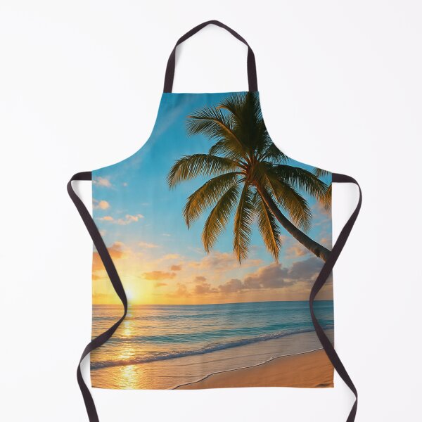 Item preview, Tropical Beach Sunset with Palm Trees designed and sold by SassyArtistry.