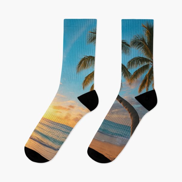Item preview, Tropical Beach Sunset with Palm Trees designed and sold by SassyArtistry.