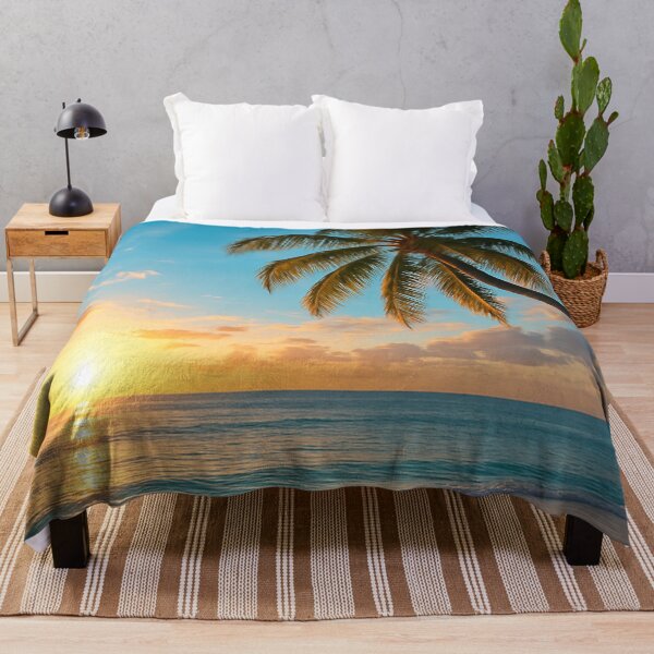 Item preview, Tropical Beach Sunset with Palm Trees designed and sold by SassyArtistry.