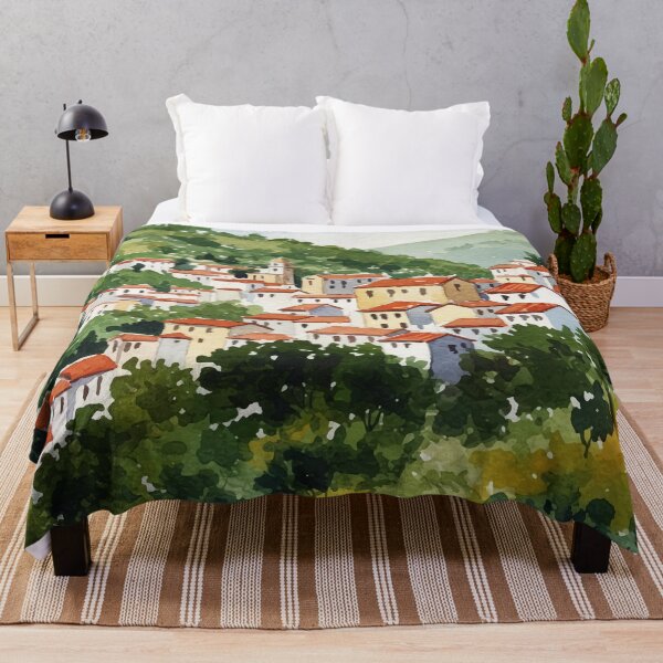 Item preview, Town on a green hill designed and sold by Design4uStudio.