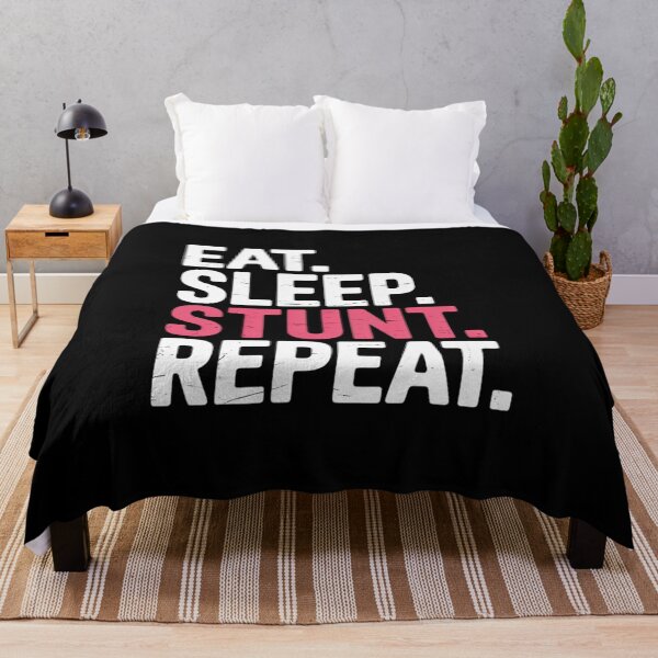 Item preview, Eat Sleep Stunt Repeat Pink Cheerleader Girl designed and sold by JulienAureo.