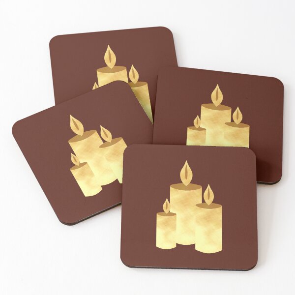 Item preview, Golden Candles on brown - Calm, Sensory-Friendly designed and sold by CreaTwinkles.