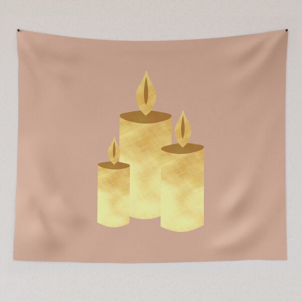 Item preview, Golden Candles on creme - Calm, Sensory-Friendly designed and sold by CreaTwinkles.