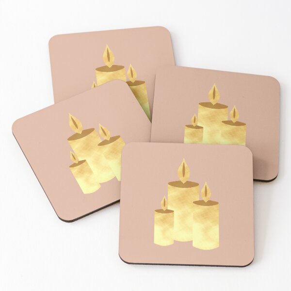 Item preview, Golden Candles on creme - Calm, Sensory-Friendly designed and sold by CreaTwinkles.