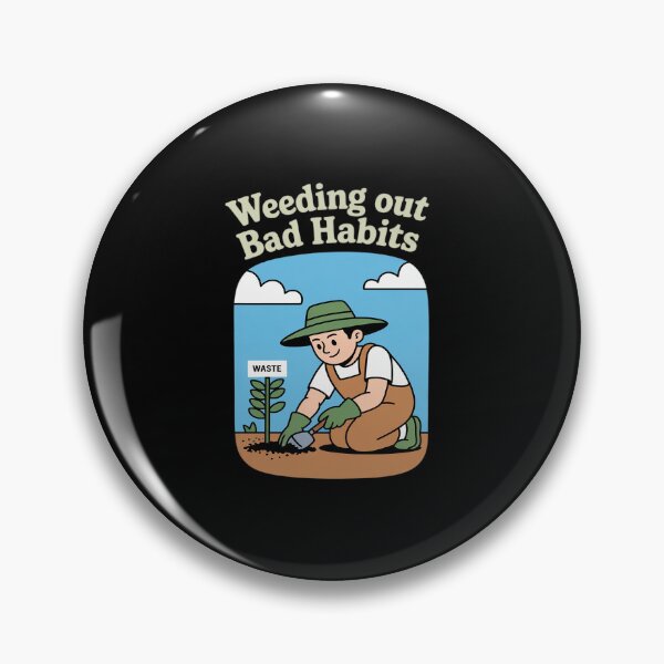 Item preview, Eco Friendly Weeding Out Bad Habits Garden Print designed and sold by BiellaSar.
