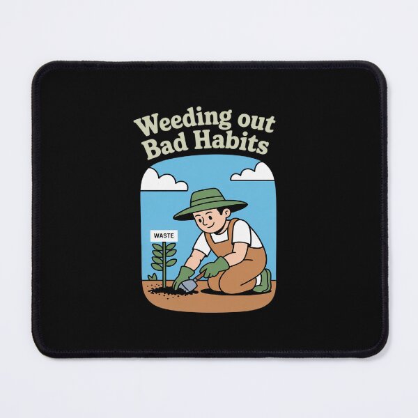 Item preview, Eco Friendly Weeding Out Bad Habits Garden Print designed and sold by BiellaSar.