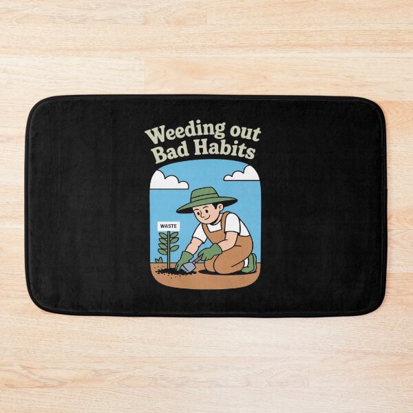 Item preview, Eco Friendly Weeding Out Bad Habits Garden Print designed and sold by BiellaSar.