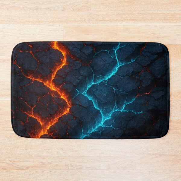Item preview, Fiery red and icy blue cracked lava texture designed and sold by SassyArtistry.