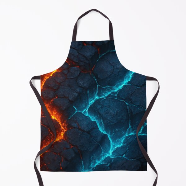 Item preview, Fiery red and icy blue cracked lava texture designed and sold by SassyArtistry.