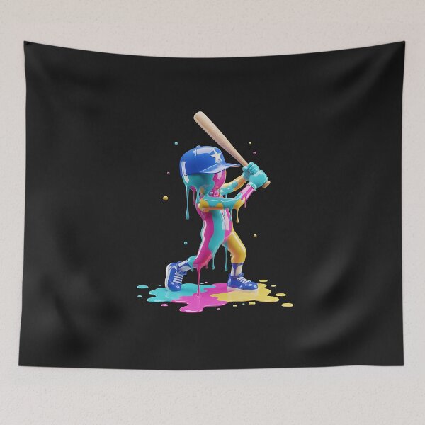 Item preview, Baseball Player USA Flag Drip Dripping Ice Cream American designed and sold by diyoor.