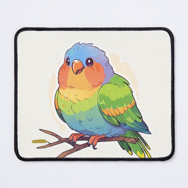 Item preview, Fluffy Parrot Friend – Cute Bird Sticker Design designed and sold by Wildtastic .