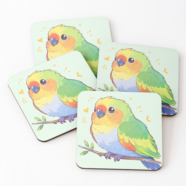 Item preview, Fluffy Parrot Friend – Cute Bird Sticker Design designed and sold by Wildtastic .