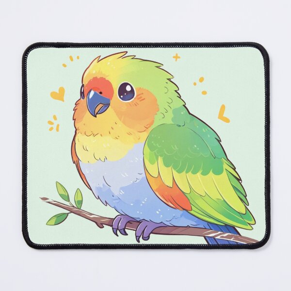 Item preview, Fluffy Parrot Friend – Cute Bird Sticker Design designed and sold by Wildtastic .