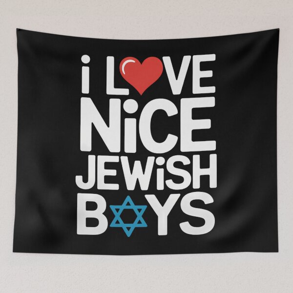 Item preview, I Love Nice Jewish Boys - Jews Hebrews Israelites Hanukkah designed and sold by ValerieRodrigue.