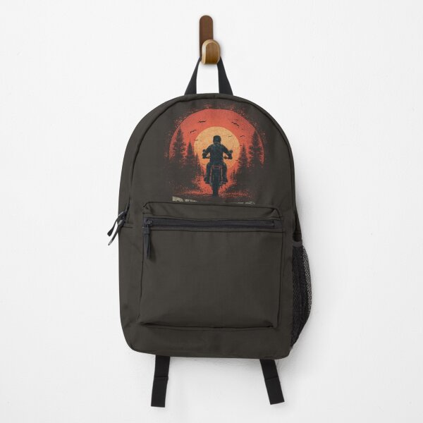 Item preview, Ride Into The Wild – Motorcycle Adventure Sunset Design designed and sold by NiDoya.