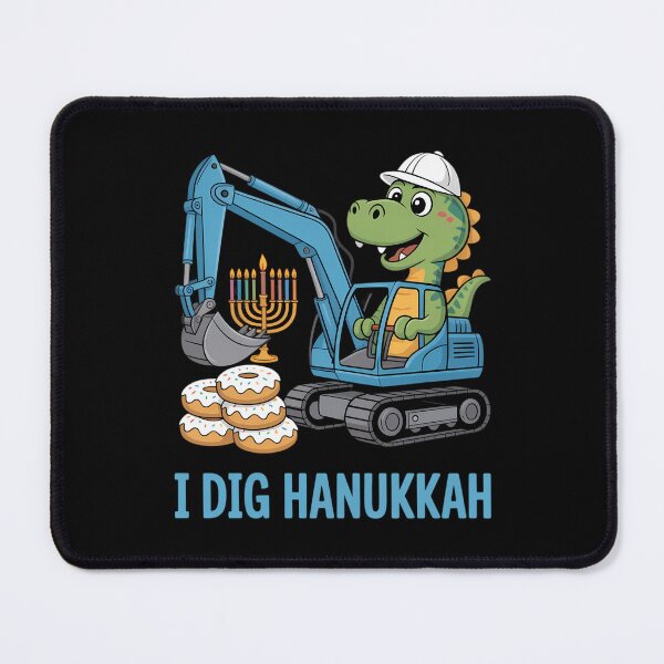 Item preview, I Dig Hanukkah Excavator Dino Chanukah Construction designed and sold by ValerieRodrigue.