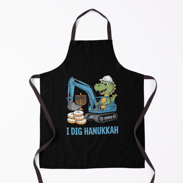 Item preview, I Dig Hanukkah Excavator Dino Chanukah Construction designed and sold by ValerieRodrigue.