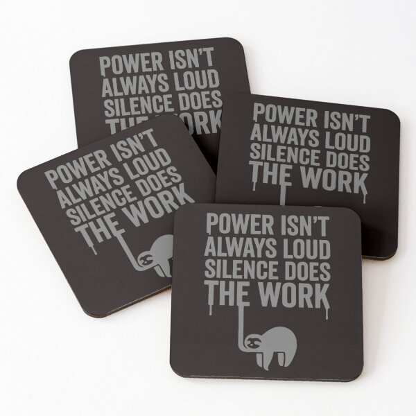 Item preview, Power Isn’t Always Loud – Minimalist Grey Typography Quote designed and sold by Tadeusz1.