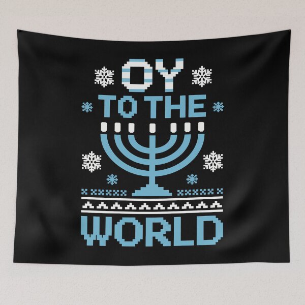 Item preview, Oy To The World Funny Jewish Holiday Humor Hanukkah designed and sold by ValerieRodrigue.
