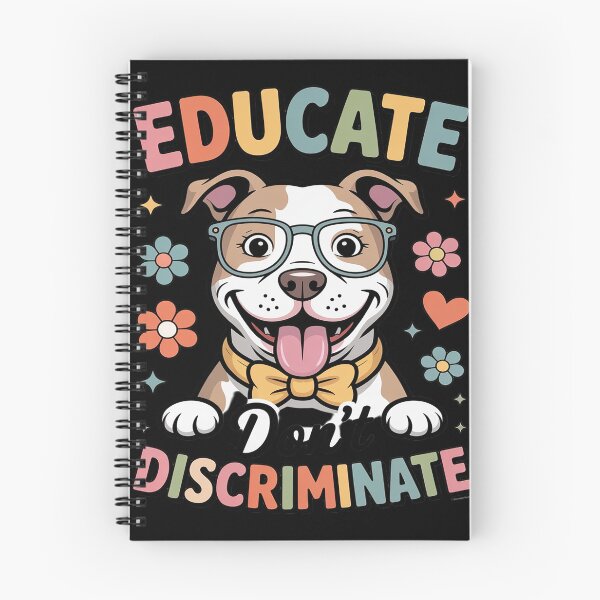 Item preview, Educates Don't Discriminate Groovy Pitbull Lover Pittie Mom designed and sold by Idarmotar.