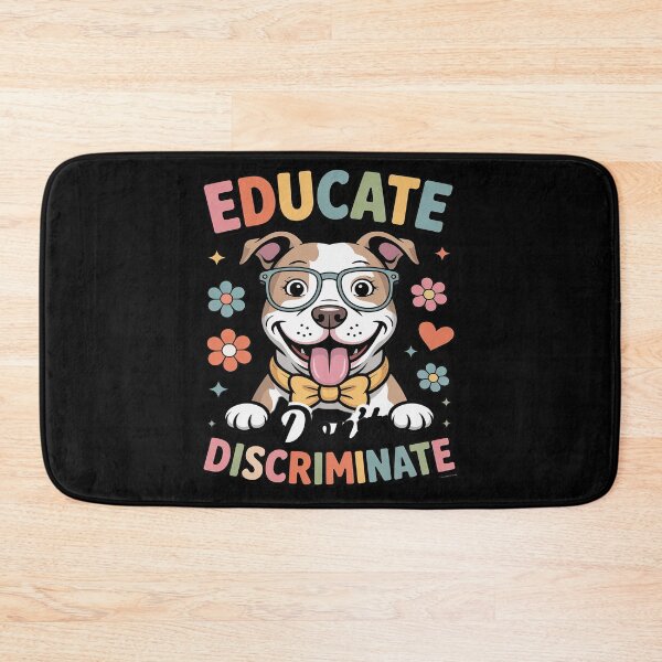 Item preview, Educates Don't Discriminate Groovy Pitbull Lover Pittie Mom designed and sold by Idarmotar.