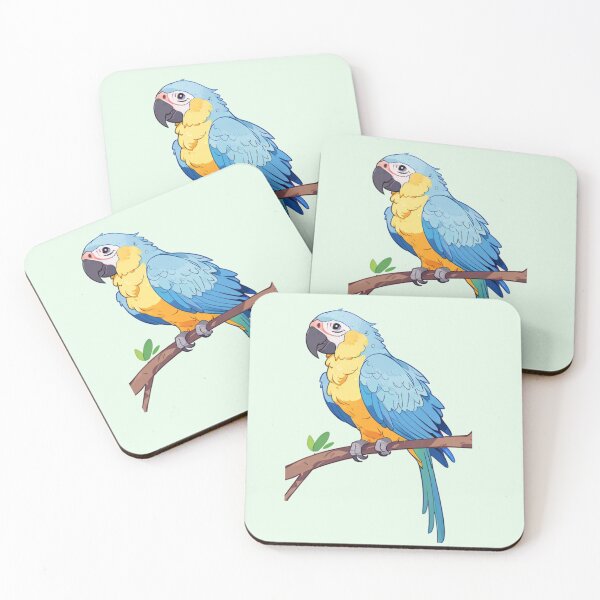 Item preview, Fluffy Parrot Friend – Cute Bird Sticker Design designed and sold by Wildtastic .