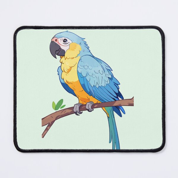 Item preview, Fluffy Parrot Friend – Cute Bird Sticker Design designed and sold by Wildtastic .