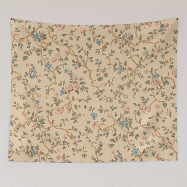 Item preview, Cream Toile de Jouy Floral designed and sold by Tamas Das.