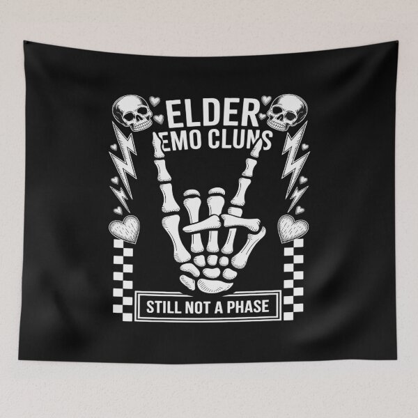 Item preview, Elder Emo Club Still Not A Phase Funny Skeleton Hand designed and sold by Idarmotar.