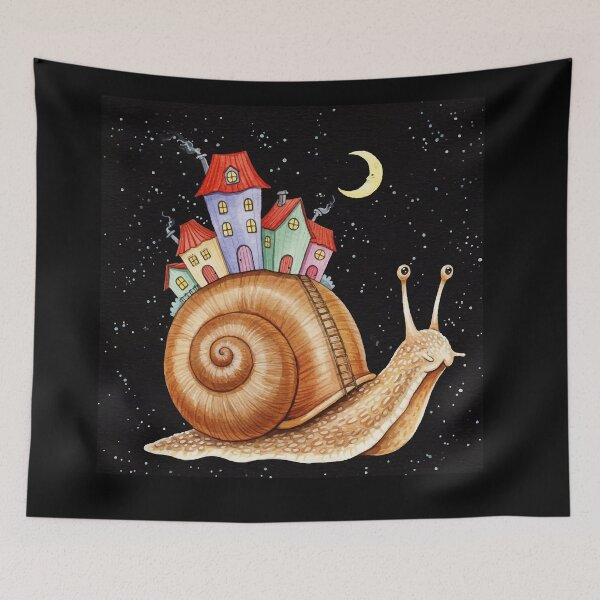 Item preview, Snail carrying a city designed and sold by Design4uStudio.